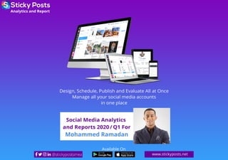 Social Media Analytics & Report 2020 Q1 for Mohamed Ramadan