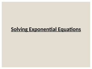 Mohamed ramy solving Exponential .pptx