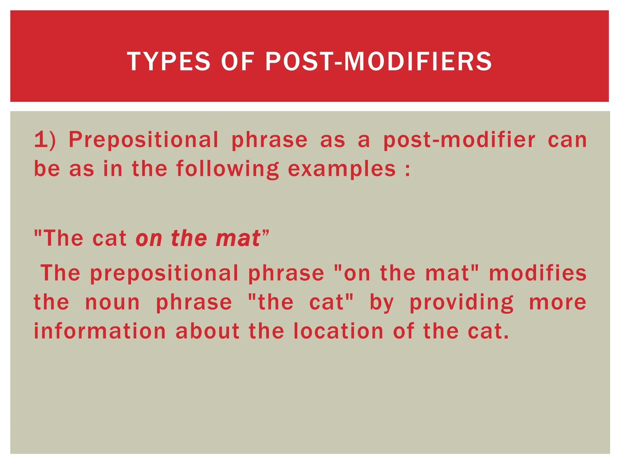 PRE andPost modifiers of noun phrase (syntax)) | PPT | Resume Writing ...
