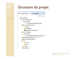 Structure du projetStructure du projet
med@youssfi.net | ENSET Université
Hassan II de Casablanca
 