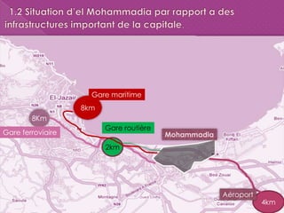 8km
8Km
4km
2km
Mohammadia
Gare maritime
Gare ferroviaire
Gare routière
Aéroport
 