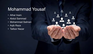 Mohammad Yousaf
• Athar Inam
• Abdul Sammad
• Mohammad Salman
• Aqib Raza
• Taifoor Nazar
 