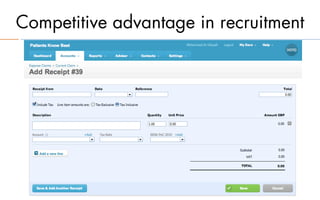 Competitive advantage in recruitment
 