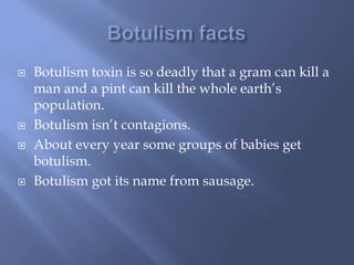 botulism in babies timeline