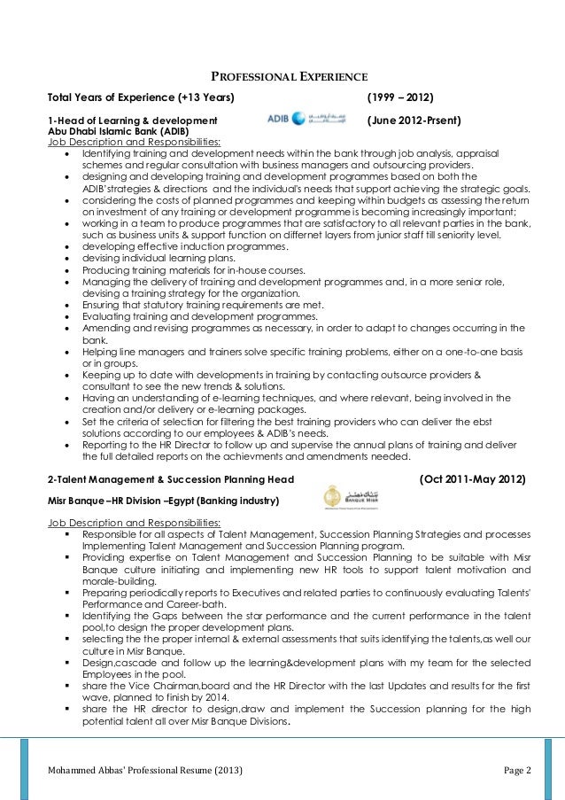 2 years experience resumes