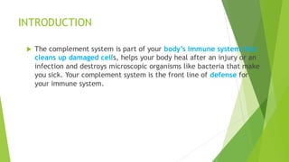 Complement system of activation and regulations | PDF