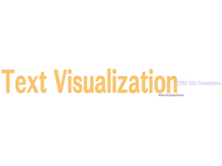 Text visualization | PPT