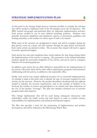 ckçúvis½y eKalbMNg eKaledA nig yuT§saRsþ

7

ckçúvis½y
{ RtUvmanB½t’mansuxaPi)al nigB½t’manEdlTak;TgeTAnwgsuxaPi)al EdlmanlkçN³Bak;B½n§ Tan;
eBlevla nigmanKuNPaBx<s; sMrab;eFIVeKalneya)ay eFIVkarsMerccitþedayEp¥keTAelIP½sþútagCak;
Esþg karGnuvtþn¾nUvkmµviFI nig karRtYtBinitütamdan nig karvaytMéledIm,IcUlrYmcMENkeFIV[
suxPaBRbCaCn)anl¥RbesIreLIg}.

eKalbMNg
1-

2-

3-

4-

5-

Fana)annUvkarGnuvtþn¾x<s;én Rb>B>s Cati edayeKarBtamsþg;darGnþrCati nig TTYl)annUvkar
TTYlsÁal; nig karKMaRTenAkñúgcMeNamGñkeFIVeKalneya)ay nig saFarN³ .
Fana)annUvkarsMerccitþedayEp¥kelIP½sþútagCak;Esþg tamry³karRtYtBinitütamdan nigkar
vaytMélnUvkarbMeBjkargarsuxaPi)al ¬performance¦ nigeFIV[RbesIreLIgkarplitTinñn½y nig
karpSBVpSayB½t’mantamry³kareRbIR)as;nUvkarR)aRs½yTak;Tg nig bec©kviTüasmRsb.
CMruj[mannUv ¬availability¦ B½t’manRbkbedayKuNPaBGMBIRbCasaRsþsgÁm esdækic© CMgW
mrN³PaB nig B½t’manGMBIktþaRbQmeRKaHfñak; nig eFIV[RbesIrLIgnUvkarsMrbsMrYlénkareFIV
EpnkarGegát nigkareFIVGegát ¬survey planning and implementation¦.
BRgwgKuNPaBénkMNt;RtaGñkCMgW ¬medical records¦ edIm,IeFIV[RbesIreLIgkarRKb;RKgkrNI CMgW
nig KuNPaB PaBeljelj nigTan;eBlevlaénTinñn½yRbB½n§XøMaemIlCMgWedIm,IeqøYIytb y:agman
RbsiTi§PaBcMeBaHkarratt,at nigTb;sáat;énCMgW.
Fana)annUvRbsiTi§PaB nig RbsiTi§PaBtMélénkarEfTMasuxPaB nig karbMeBjkargarsuxaPi)al
saFarN³ ¬public health performance¦ tamry³karRKbdNþb;énRbB½n§B½t’mansuxaPi)al nig
kareFIV[RbesIreLIgnUvkarRKb;RKgTinñn½yGMBIehdæarcnasm<½n§ FnFanmnusS nig P½sþPar .

24

 