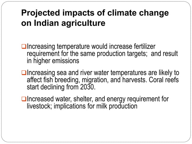 climate change and its effect on agriculture | PPTX | Agriculture ...