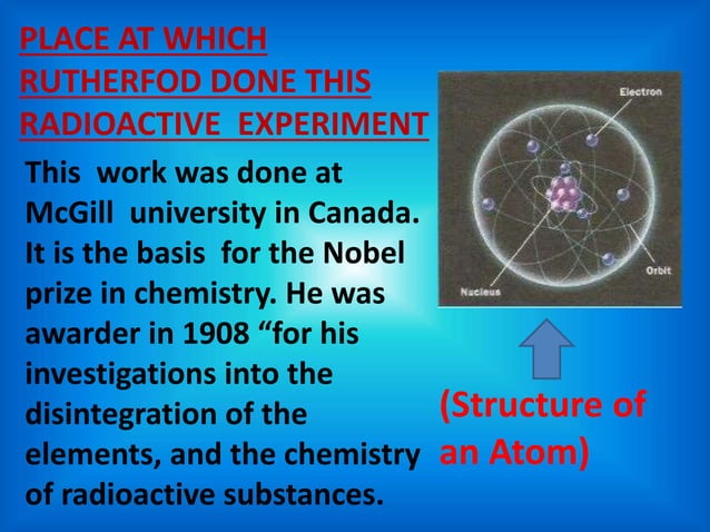 RUTHERFORD ALPHA PARTICLE SCATTERING EXPERIMENT AND HIS MODEL OF AN ATOM