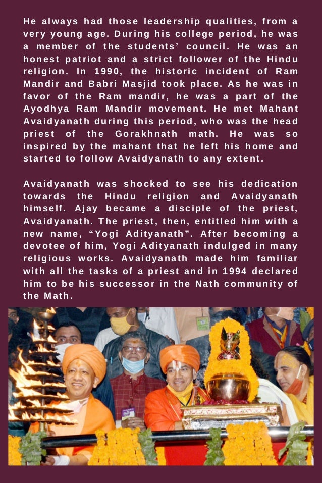 YOGI ADITYANATH : REVOLUTION FROM A COMMON MAN TO A MONK TO THE CM OF ...