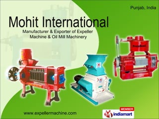 Punjab, India  Manufacturer & Exporter of Expeller  Machine & Oil Mill Machinery 