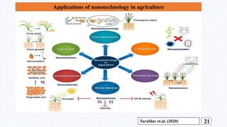 21
Applications of nanotechnology in agriculture
Tarafdar et.al. (2020)
 