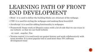 mohseen.pptx full stack development report internship | PPTX