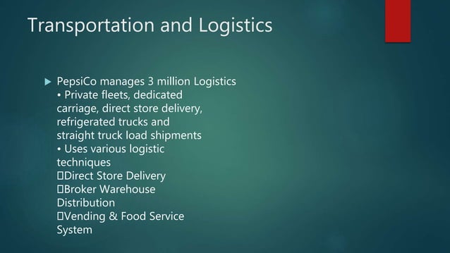 PEPSICO Supply chain | PPTX