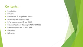 Sustained and Controlled Release Drug Delivery Systems | PPTX