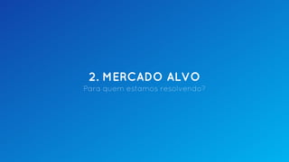2. MERCADO ALVO
Para quem estamos resolvendo?
 