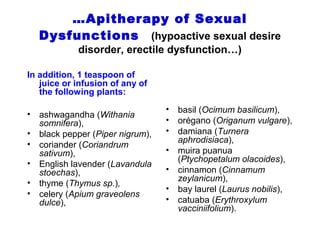 …Apitherapy of Sexual
Dysfunctions (hypoactive sexual desire
disorder, erectile dysfunction…)
In addition, 1 teaspoon of
j...