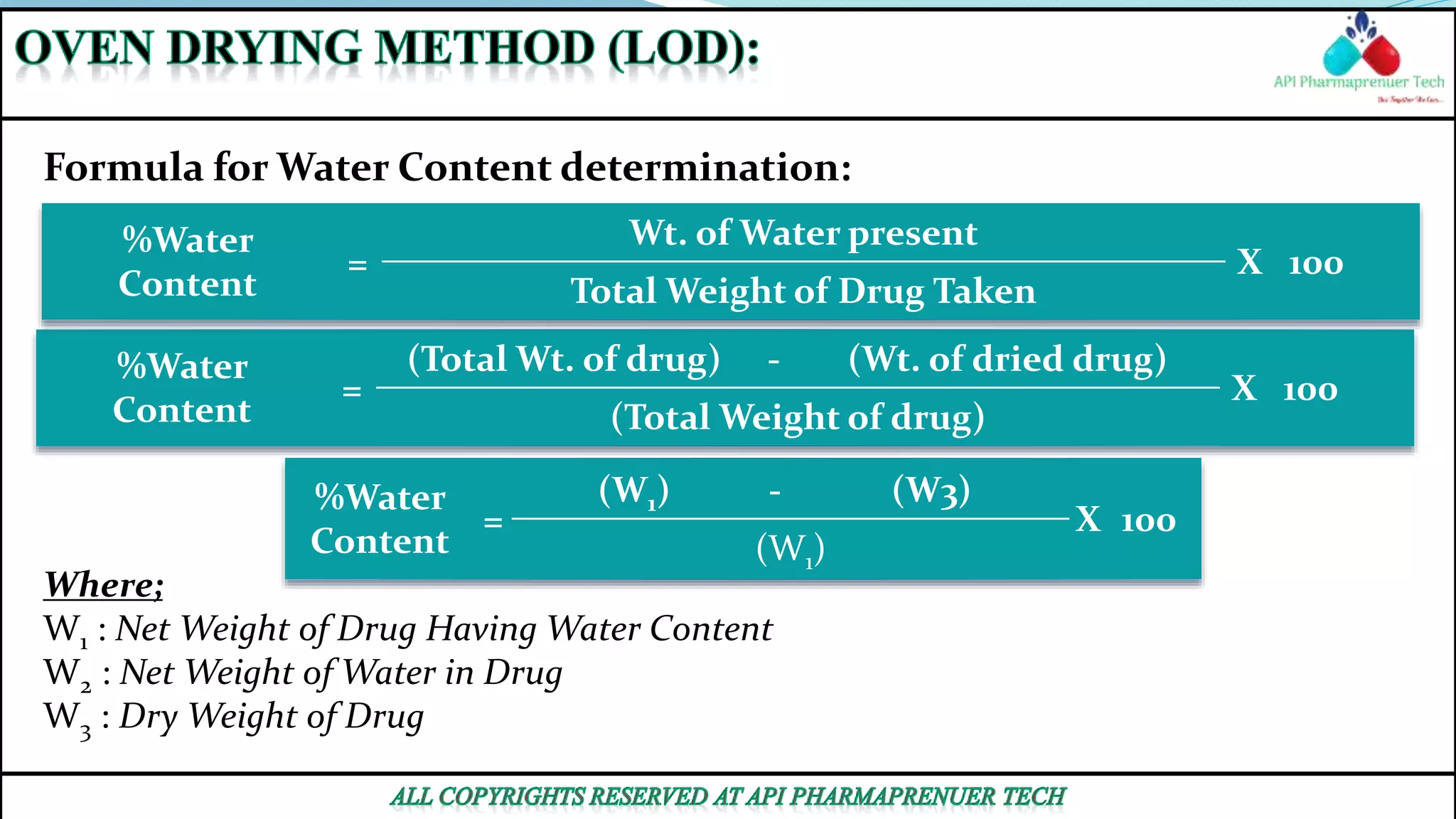 Water Content Vs. Loss On Drying Of Drug In Pharma Company Part-1 | PPTX