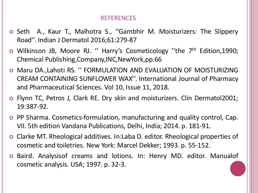 Moisturizing cream ppt