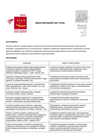Moja przyszłość jest tutaj | PDF