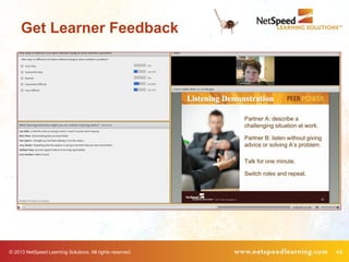 © 2013 NetSpeed Learning Solutions. All rights reserved. 44
Get Learner Feedback
 
