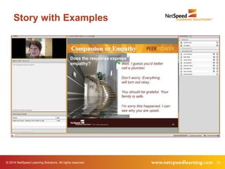 Story with Examples 
© 2014 NetSpeed Learning Solutions. All rights reserved. 31 
 