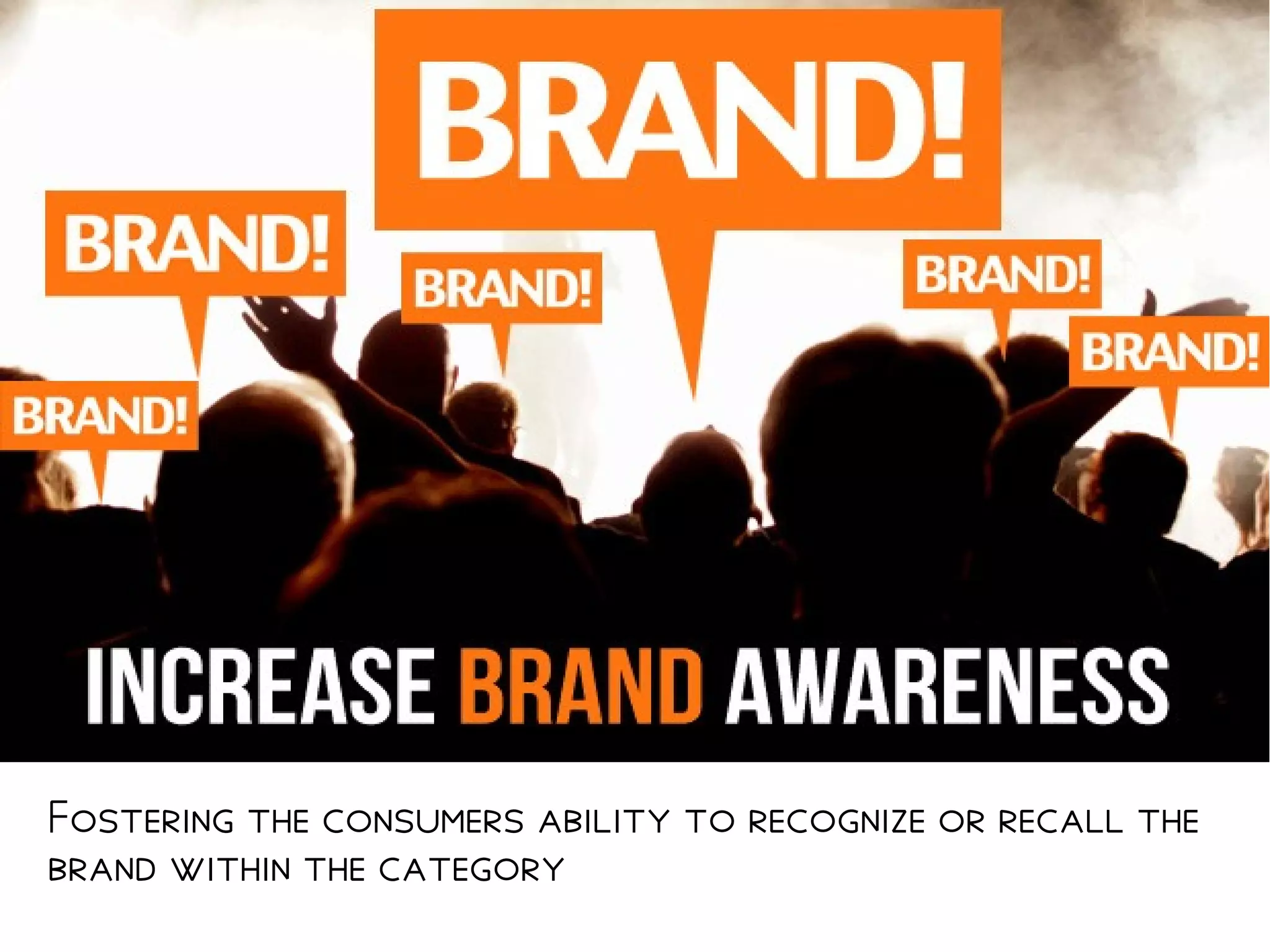 Fostering the consumers ability to recognize or recall the
brand within the category
 