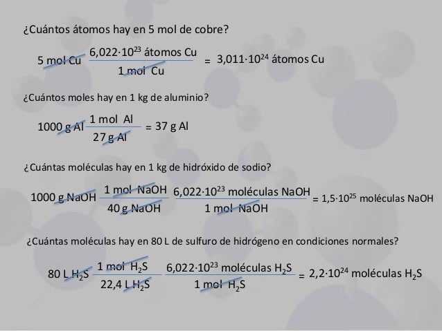Cuantos Atomos Hay En Un Mol