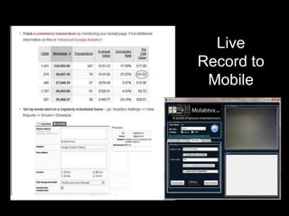 Live Record to Mobile