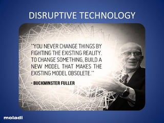 Change the way we do
moladi
DISRUPTIVE TECHNOLOGY
 