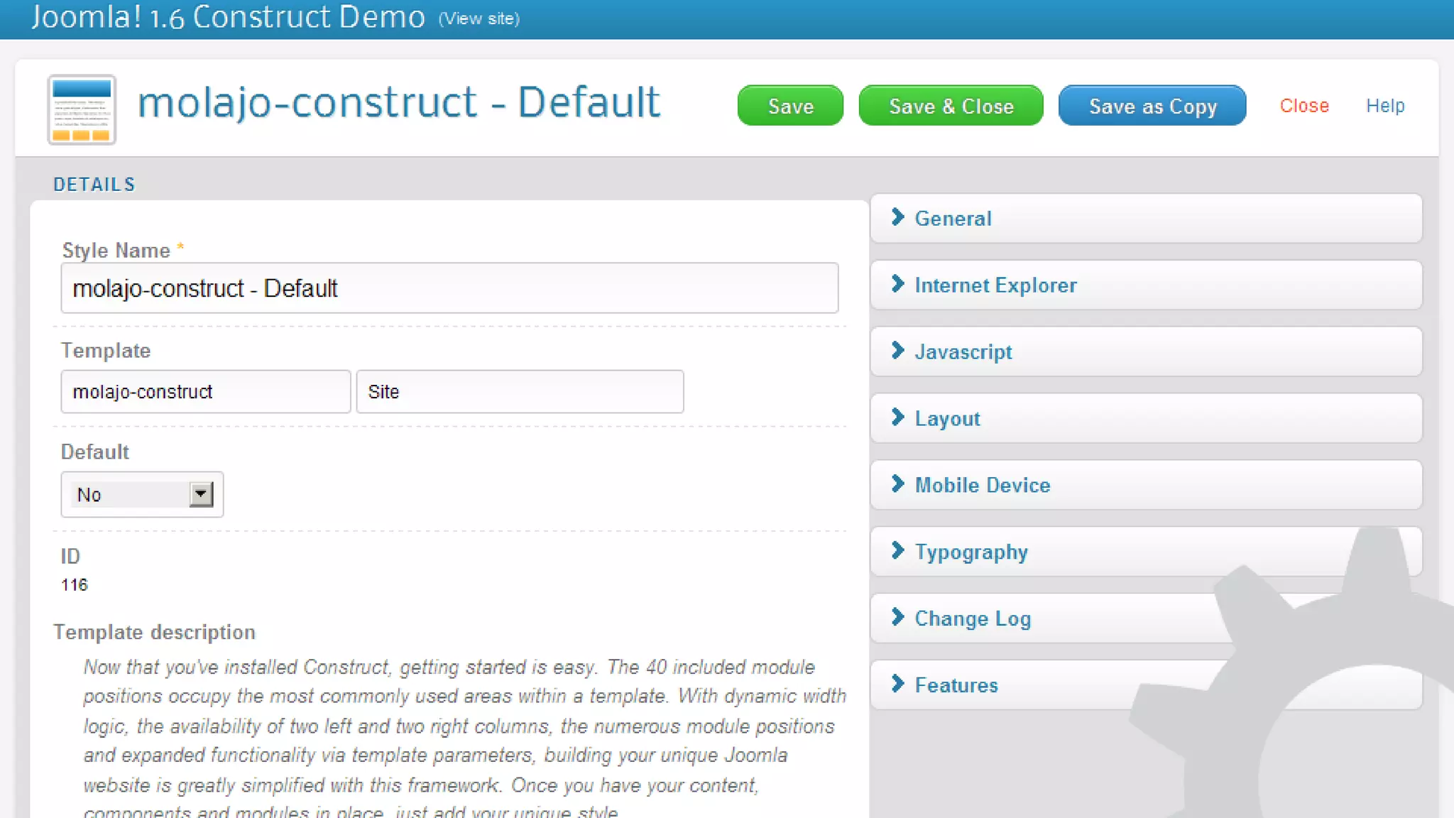 Layout, typography, mobile customizationBack-end ParametersUseful set of parameters to aid in the creative development process