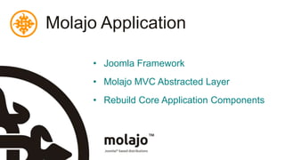 Molajo ApplicationJoomla FrameworkMolajo MVC Abstracted LayerRebuild Core Application Components