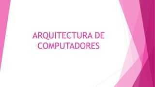 ARQUITECTURA DE
COMPUTADORES
 