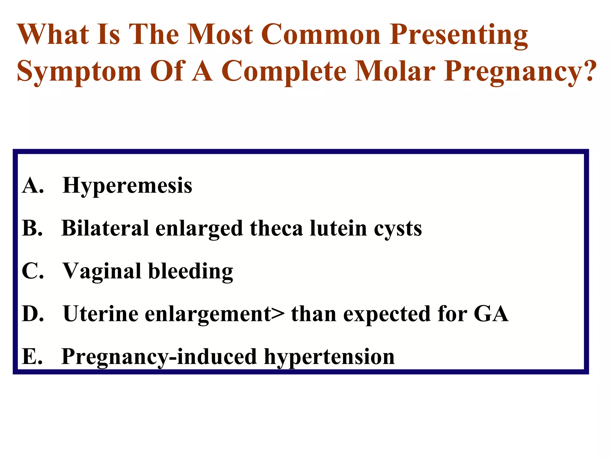 Molar pregnancy | PPT