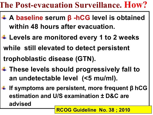 What Is The Optimum Follow-up PeriodFollowing Normalization of β hCG?A. For 6 months from the date of uterine  evacuation....