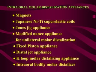 molar distallisation with pendulum appliance JC | PPT