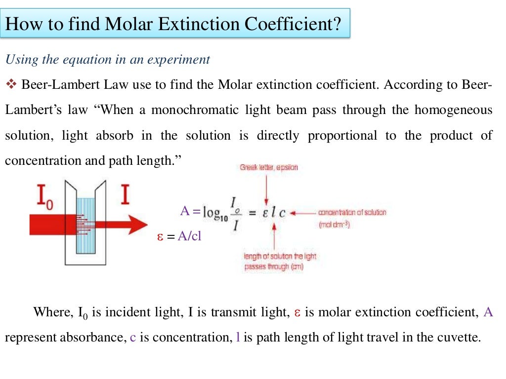 Molar extinction coefficient