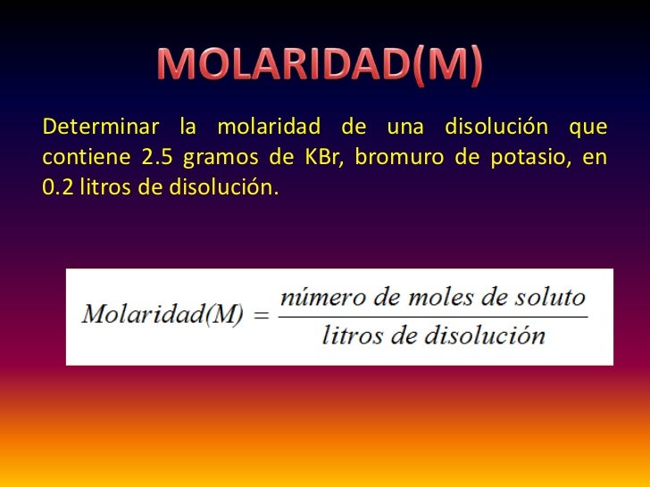 molaridad
