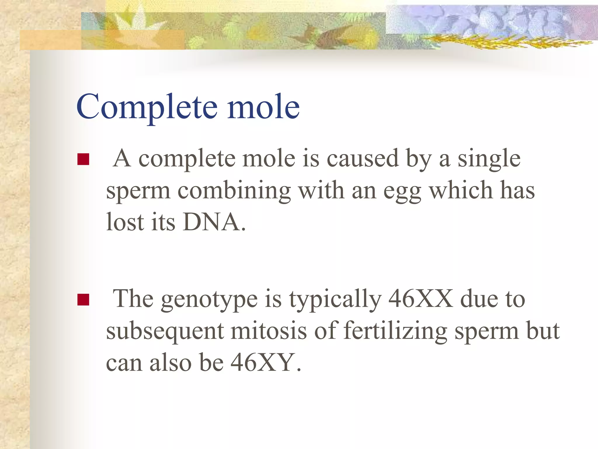 Molar pregnancy | PPT
