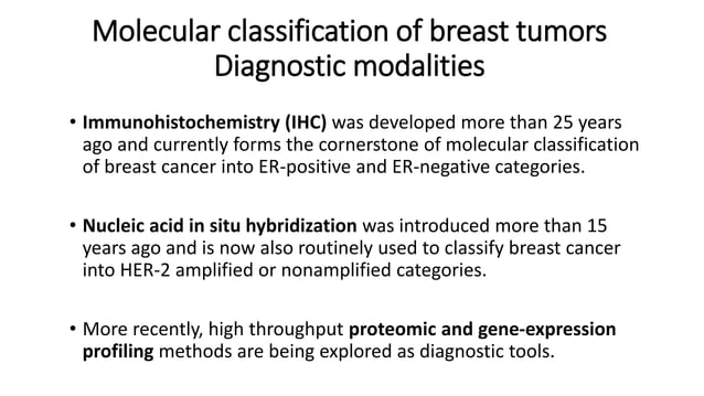 Molecular classification breast carcinoma | PPTX | Cancer | Diseases ...