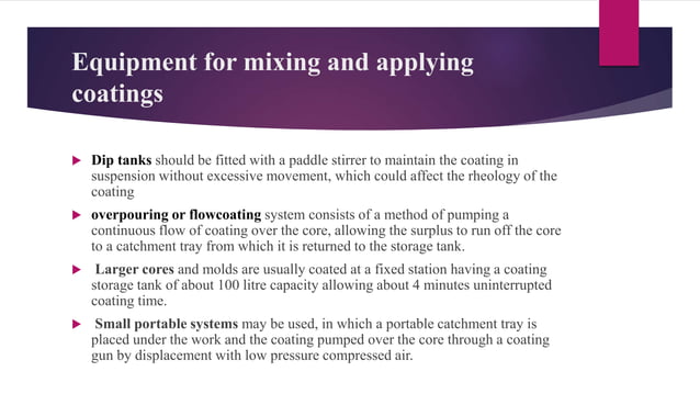 Mold and core coating constituents | PPTX | Chemistry | Science