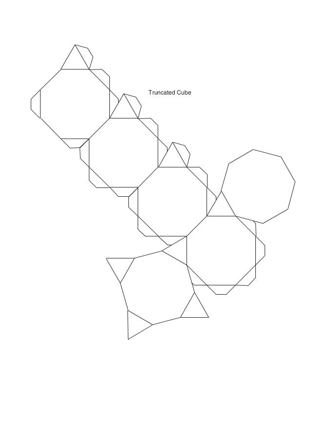 truncated cuboctahedron template molde de poliedros truncated cuboctahedron template molde de poliedros