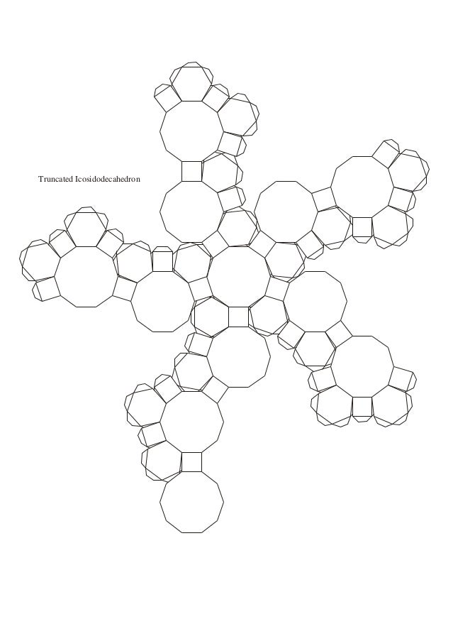 truncated cuboctahedron template molde de poliedros truncated cuboctahedron template molde de poliedros
