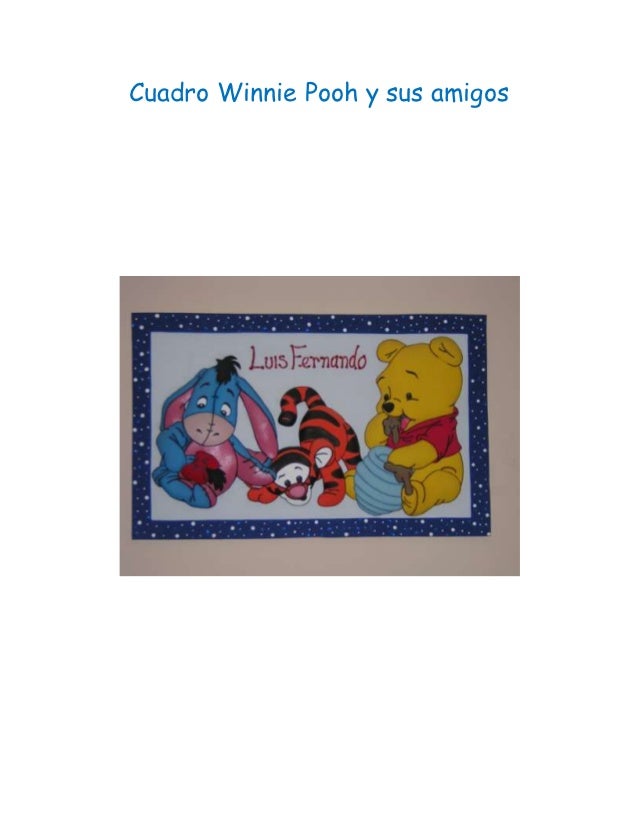 Moldes Cuadro Winnie Pooh Y Sus Amigos
