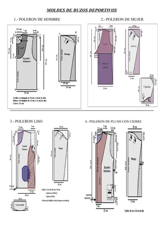 MOLDES DE BUZOS DEPORTIVOS

 1.- POLERON DE HOMBRE                   2.- POLERON DE MUJER




3.- POLERON LISO                 4.- POLERON DE PLUSH CON CIERRE
 