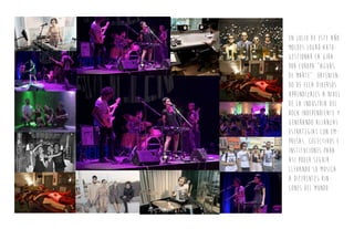 EN JULIO DE ESTE AÑO
MOLDES LOGRÓ AUTO-
GESTIONAR LA GIRA
POR EUROPA “AGUAS
DE MARTE”, OBTENIEN-
DO DE ELLA DIVERSOS
APRENDIZAJES A NIVEL
DE LA INDUSTRIA DEL
ROCK INDEPENDIENTE Y
GENERANDO ALIANZAS
ESTRATEGIAS CON EM-
PRESAS, COLECTIVOS E
INSTITUCIONES PARA
ASI PODER SEGUIR
LLEVANDO SU MUSICA
A DIFERENTES RIN-
CONES DEL MUNDO.
 