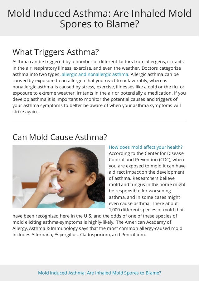 Mold Induced Asthma Are Inhaled Mold Spores to Blame?