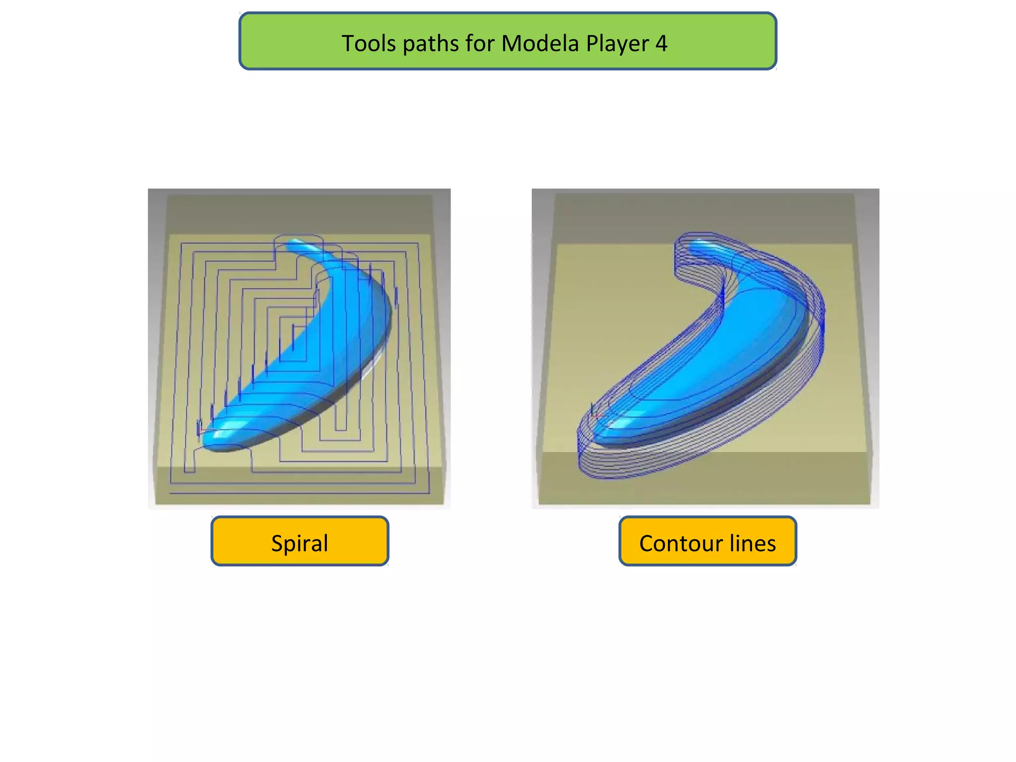 Tools paths for Modela Player 4
Spiral Contour lines
 