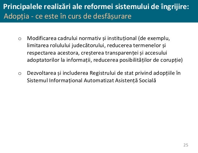 Reforma Sistemului De Ingrijire A Copilului In Moldova RealizÄƒri È™i P